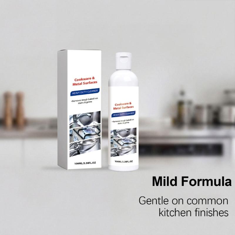 Professional Stainless Steel Metal Surfaces Cleaner for Kitchen Cookware Restores Shine To Metal Surfaces Quick Acting