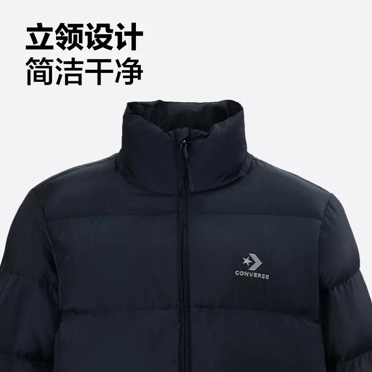 Converse Puffer Jackets Men's Dark Blue Stand Collar Moderate Other MCJ217-023