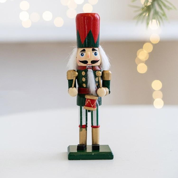 Artisanal Wood Nutcrackers Puppet 16cm Traditional Christmas Centerpieces Decorative King Soldier Figure Toy Ornament