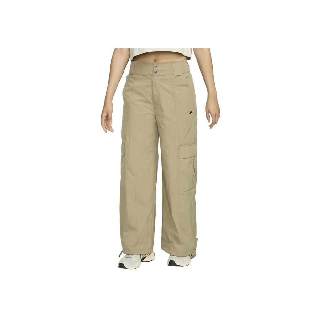Nike Sportswear Fashionable Comfortable High-Waisted Multi-Pocket Solid Color Cargo Pants Women Pants Khaki Black HJ6858-247