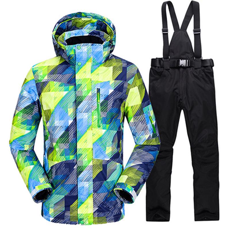 Men's Winter Ski Jackets Outdoor Warm Windproof Waterproof Snowboarding Jacket Hooded Mountain Coat Skiing Jacket for Male