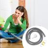 Lightweight 2 Meter Extension Hose with Clip set Washing Machine Drain Extension