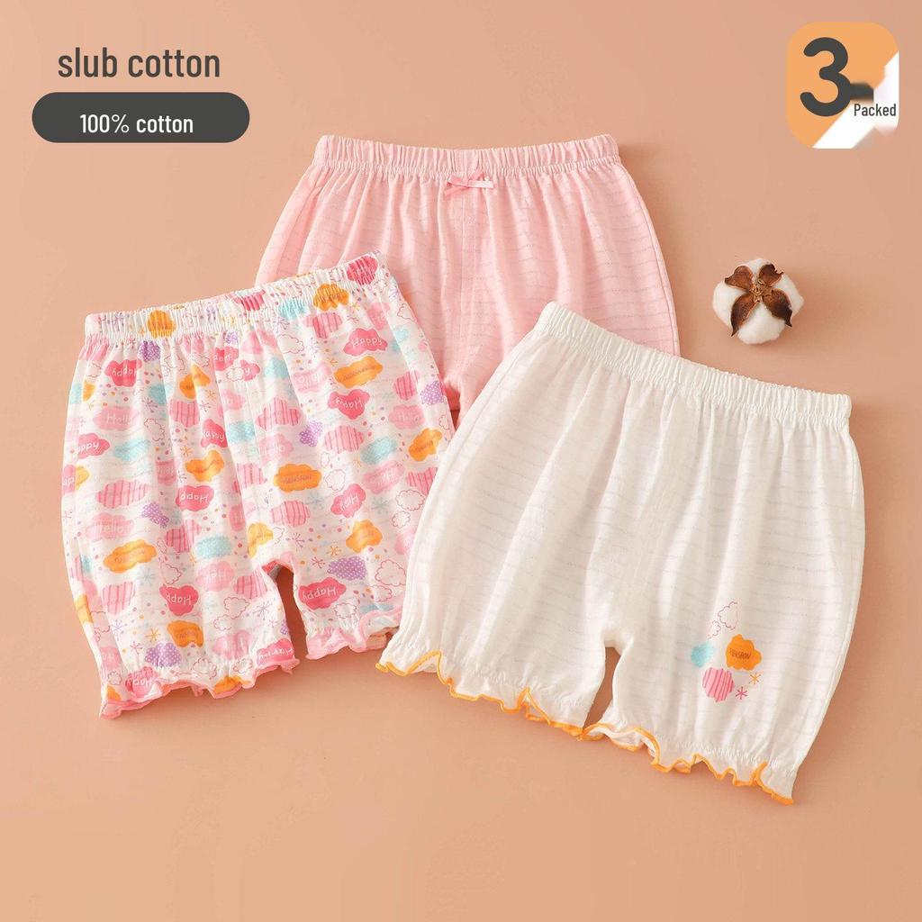 Girls' Cotton Summer Bloomers - Safety Underwear Thin Pants for Babies & Kids