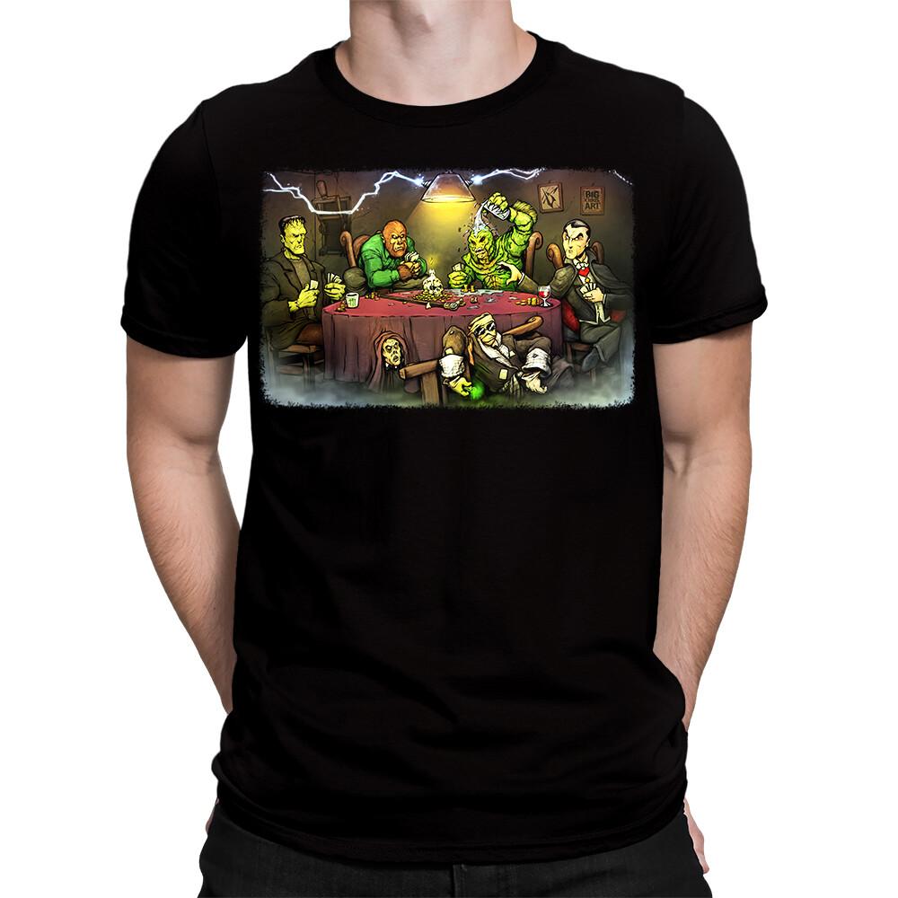 Authentic GET DOWN ART INC Big Chris Monsters Playing Poker T-Shirt S NEW S разноцветный