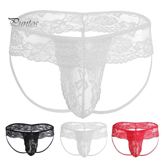 Chiloți bărbați scobit din dantelă Subțire cu talie joasă Jockstraps Husă Chiloți pentru bărbați Gay Bărbați Club de noapte Slip pentru bărbați pentru dormitor nuntă luna de miere