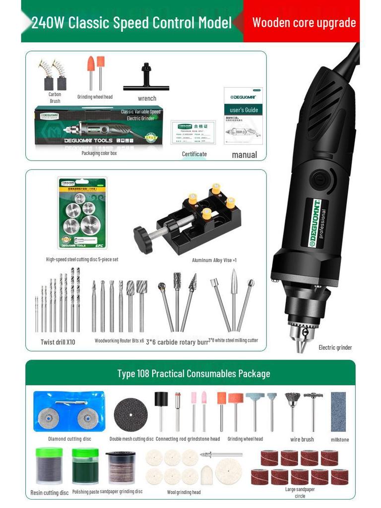 Menite High-Power Electric Grinder: Compact High-Speed Polishing, Cutting, and Engraving Tool.