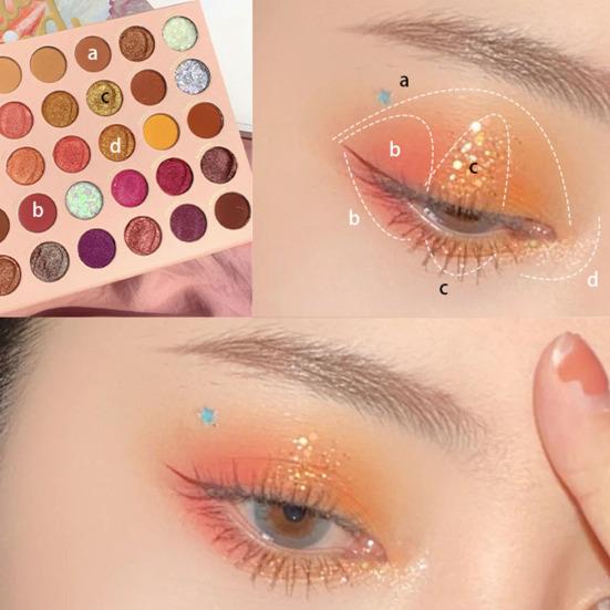 

30 Цветов Матте Перлесцентный блестки Блеск Non Smudge Eyeshadow Палитра Косметические