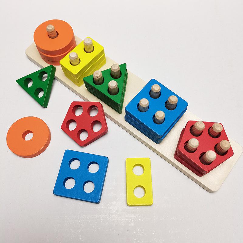 High-Quality Geometric High-Quality Shape High-Quality Color Youngsters High-Quality Wooden High-Quality Puzzle High-Quality Montessori Play sets