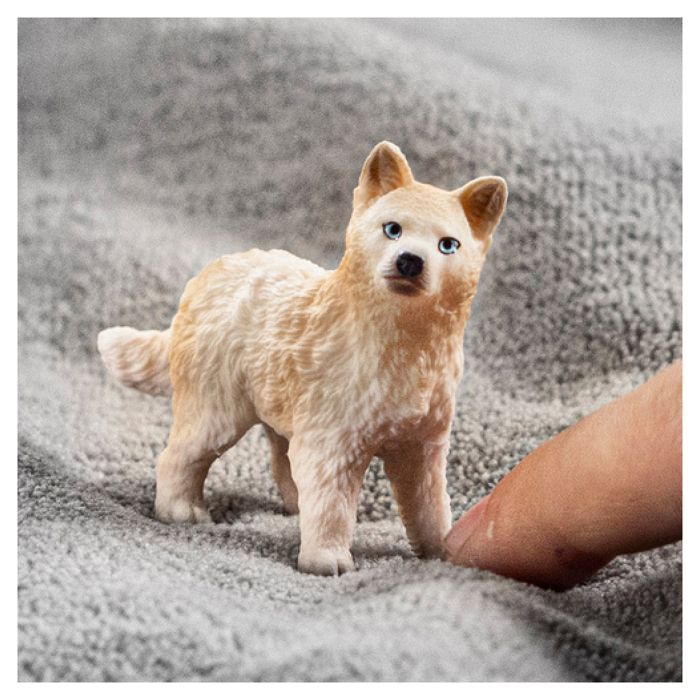 Figurine - SCHLEICH - Louveteau Arctique - Couleur crème - Pour enfants à partir de 3 ans - Plastique