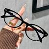 Fashionable Retro Reading Glasses for Women Anti Blue Light Ultra Light Anti Fatigue Oval Frame Glasses