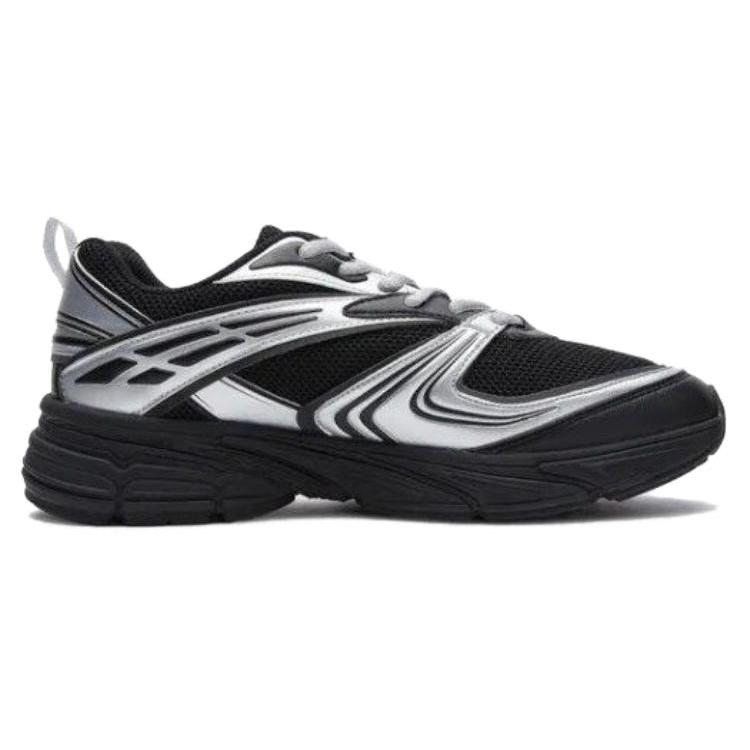 Fila Interrun Comfortable Cushioning, Wear Resistant Low Top Casual Running Shoes Unisex Black Silver 1RM02699G_010