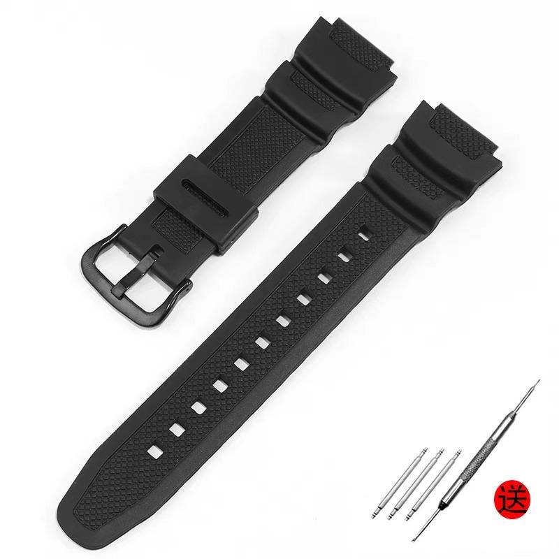 

Аксессуары для ремешка часов подходят для Casio Watch W-218h / F-108 AE1200 / 1000 / 1300 смола силикон ремешок для часов 18 мм 18mm