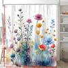 Watercolor Floral Shower Curtain: Embrace the Artistic Design, Soft Fabric, and Vibrant Vibes for Your Inspiring Bathroom