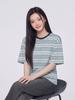 HANGTEN Women'S Multi Stripe T-Shirt_253(10580-131-625-69)