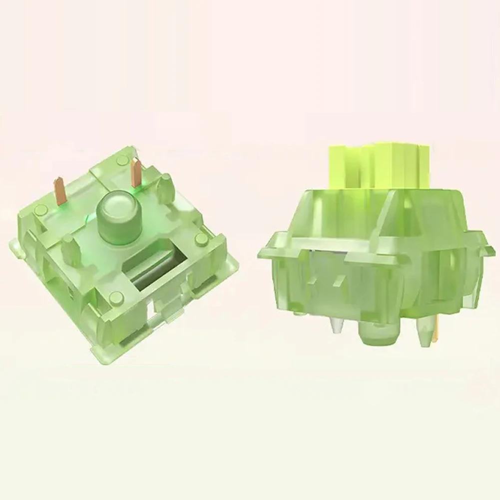 

Переключатель Outemu Silent Peach V3, смазанный переключатель Silent Lemon V3, механическая клавиатура, линейная тактильная, 5-контактная, с возможностью горячей замены, предварительно смазанный, из полиоксиметилена (POM) 10pcs лаймовый