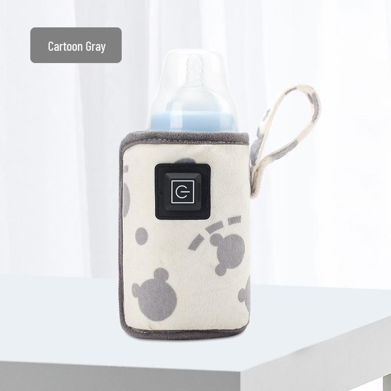 USB Heated Insulated Baby Bottle Warmer & Protective Sleeve for Outdoor and Car Use