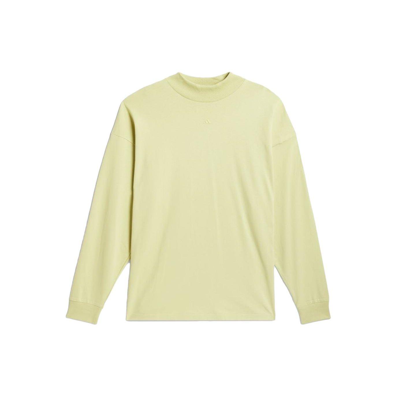 

Adidas Однотонная футболка свободного кроя с круглым вырезом и длинным рукавом Унисекс Топы Желтый IN9562 L