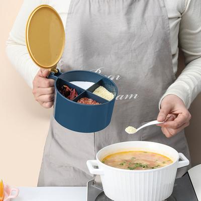 Scatola per condimenti con coperchio Stile nordico a 4 scomparti, facile da usare, inodore, con presa facile, per la casa
