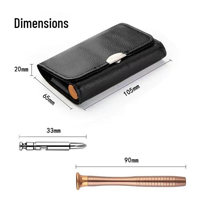 25-in-1 Multi-Functional Screwdriver Set with Leather Case and Bits for Phone, Computer, Laptop Repair