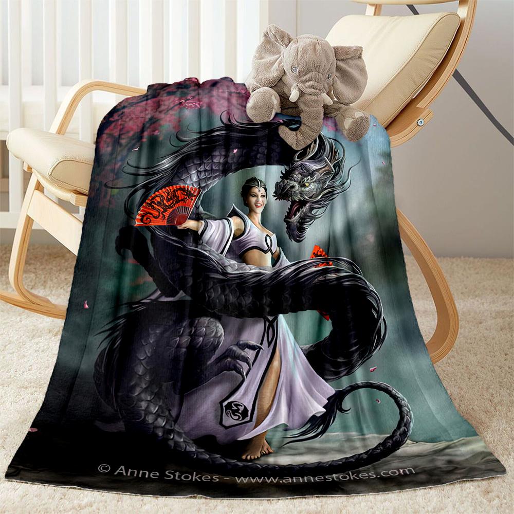 Gothic Style Blanket Soft & Cozy Suitable for Seaside Bed Chair All-Season Use Warmthful Decor Perfect Gift for Relatives and Friends