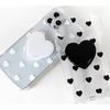 GripTok Black and White Heart SmartTok, Jet Black, 1 piece