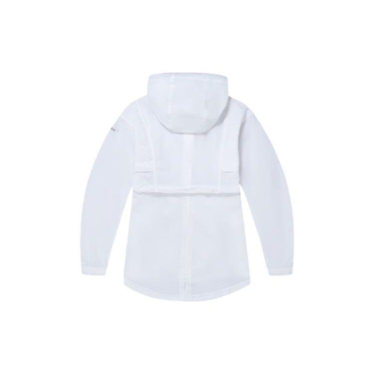 Columbia Solid Color Outdoor Long Sleeve Waist Cinched Hooded Breathable Sun Protection Jacket Women Jackets White WR0363-100