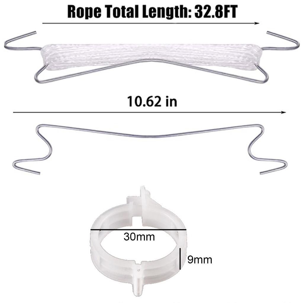 10 Set Plants Hooks & Clips Climbing Plant Hooks with 10M Rope Plant Hanging Hook Versatile for Garden Plant Flower