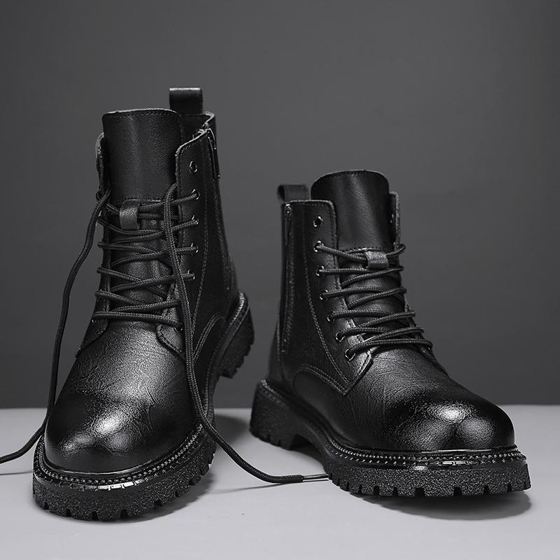 High Quality Men Boots Fashion British Style Outdoor Comfortable Lace Up Non-Slip Business Boots Ankle Safety Shoes Men