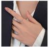 S925 Sterling Silver Double T Open Women's Ring - Korean Style, Minimalist, Luxury Feel, Niche Design.