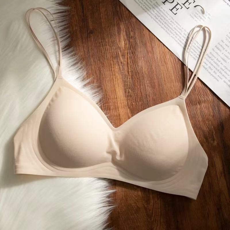 Liquid foundation cross beautiful back women's summer thin anti-sagging invisible seamless big halter bra