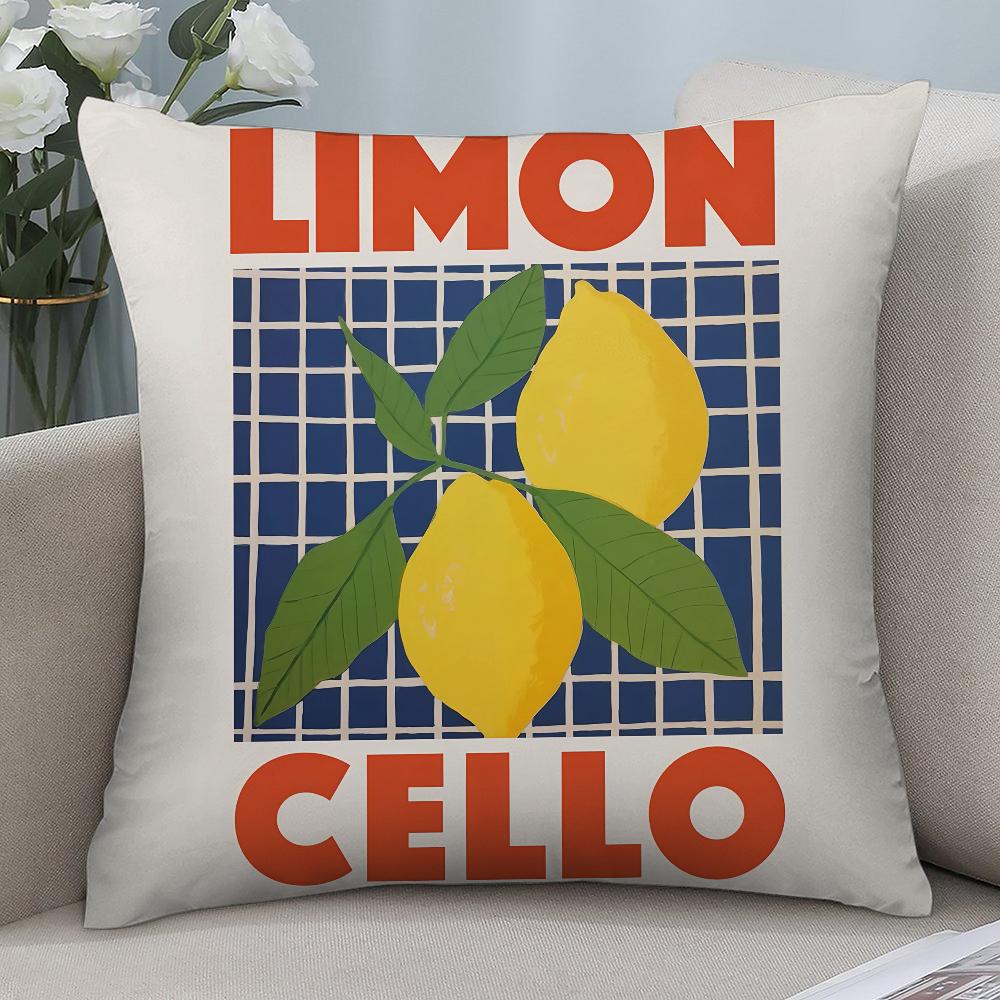 Limoncello Cocktail Pillow Case 3D Print Polyester Fiber 40*40 cm Home Sofa Throw Pillow Cover Decoration Festival Gift