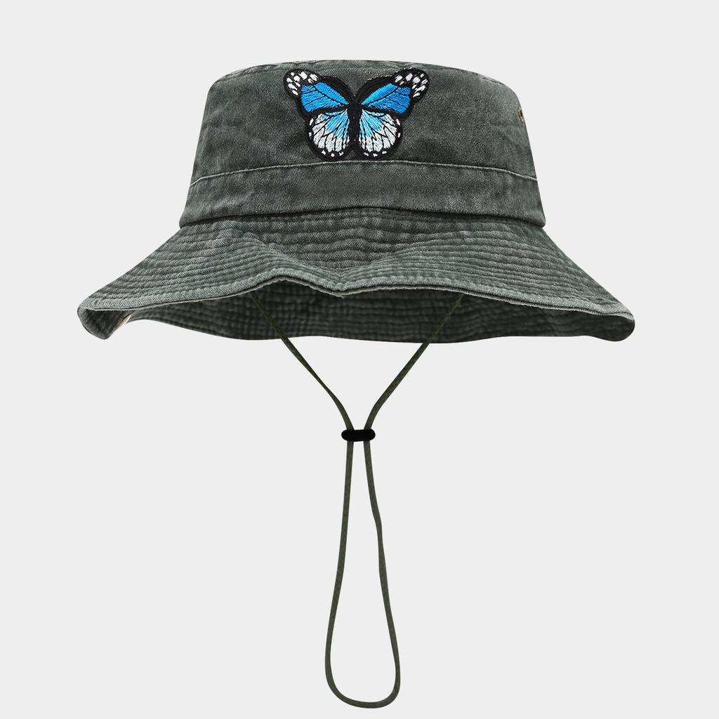 Japanischer Stil Gewaschene Baumwolle Sonnenhut Damen Sommer Outdoor Wandern Camping Bergsteigen Hut Herren Angeln Sonnen Eimerhut Mit Seil