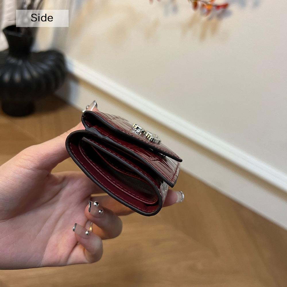 2025 Mini Alligator Women Wallets Genuine Leather Short Purse Shining First Layer of Cowhide Wallet Brand Style Billfold Without Logo
