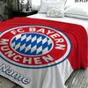 1PC FC Bayern Munchen Custom Name Patterned Flannel Blanket Suitable For All Seasons for Home Decor Warmth and Comfort Gifts Holiday Present