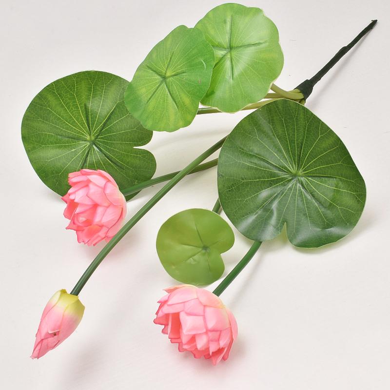 Artificial Flower Simulation Silk Lotus Green Plants Decoration Fake Flowers for Home Hotel Garden Living Room Table Decor