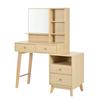 Dressing Table with Multi Drawers Big Mirror Wide Desktop Large Storage Space Smooth Surface Storing Wooden