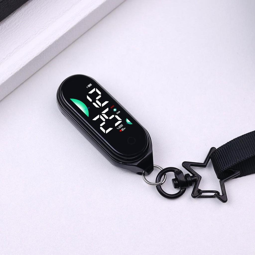 High-Value Luminous Touchscreen Keychain Clock for Students