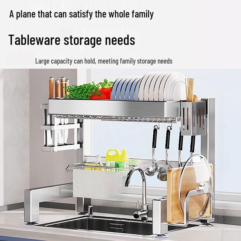 Yingbai 304 Stainless Steel Over-Sink Dish Rack