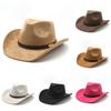 Pattern Vintage Cowboy Hat With Brim For Cultural Festivals And Outdoor Wear