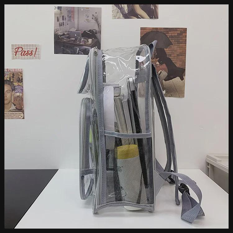 Transparent Waterproof PVC School Backpack - Large Capacity, Hot Sale