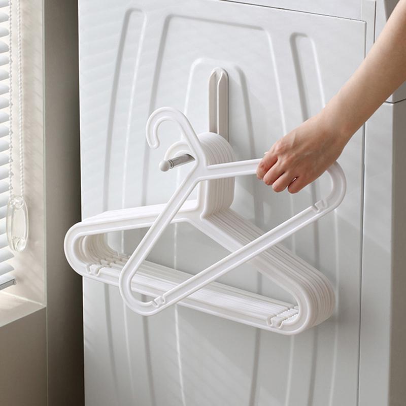 Clothes Hanger Organizer Wall Mounted Hanger Holder Retractable Hanger Holder Stand Space Saving Clips Clothing Storage Hook For