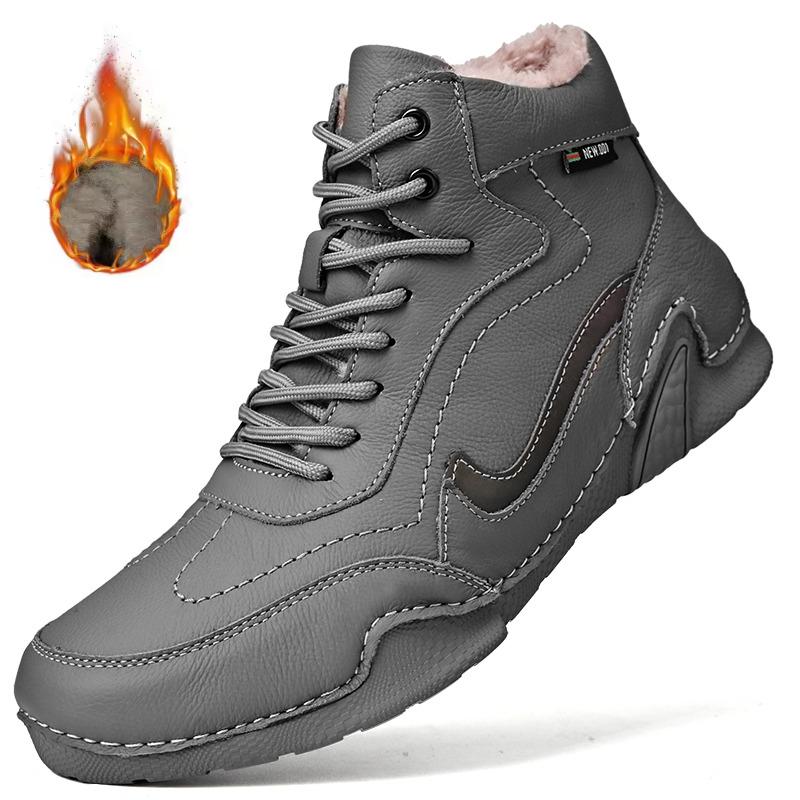 WinterandSpring/autumn Genuine Leather Casual Shoes,Men's Sports Shoes,Outdoor Walking High-top Boots,Men's Boots  New Style