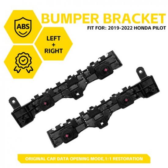 2PCS Front Driver&Passenger Side Bumper Bracket Black For - Honda Pilot