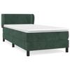 3127400 vidaXL Bed with Box Spring and Mattress Dark Green 80x200 Cm Velvet