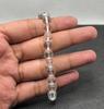 Håndlaget Elegant Armbånd med Glassperler og Sølv Klar Kvarts Krystall Armbånd – 8mm Helbredende Perler for Kvinner & Menn Perfekt Gave