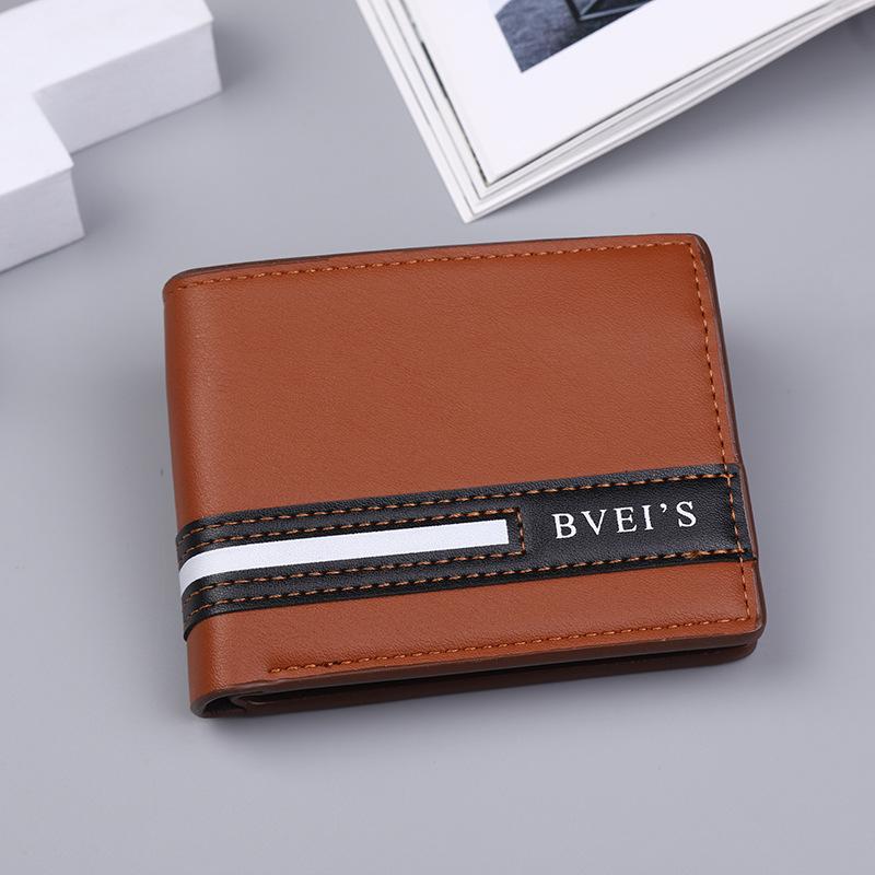 Men’s Leather Bifold Wallet RFID Blocking Short Wallet Slim Credit Card Holder ID Window Cash Pocket Casual Business Wallet