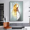 Moderne Abstrakte Goldene Licht Luxus Poster Nordic Geometrie Kunst Leinwand Malerei Wand Bild für Wohnzimmer Wohnkultur Cuadros