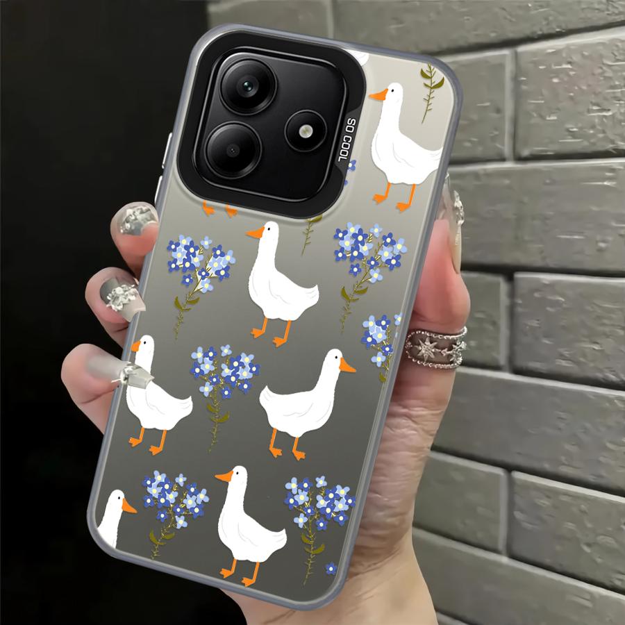 

Back Phone Cover Case for Xiaomi Redmi Note 14 12s 11s Note 13 Pro Plus 11 12 Pro Cartoon Duck Flower Redmi Note 14 Pro+ 5G (Global)