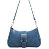 Retro Denim Canvas Bag Bag Women'S Fashion Shoulder Versatile Chain Underarm Baguette Bag