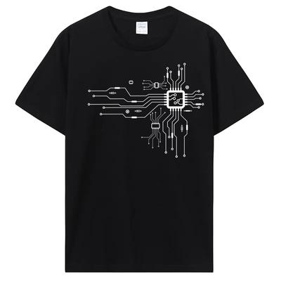 Coração anatômico CPU processador computador programador placa PCB geek camiseta engenheiro elétrico eletrônico circuito gráfico camiseta